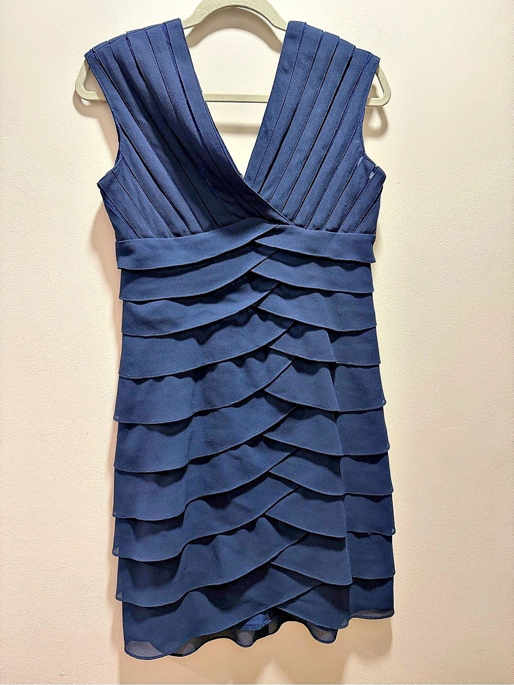 Scarlett Nite Ruffled Mini Dress in Blue Size 8 Like New